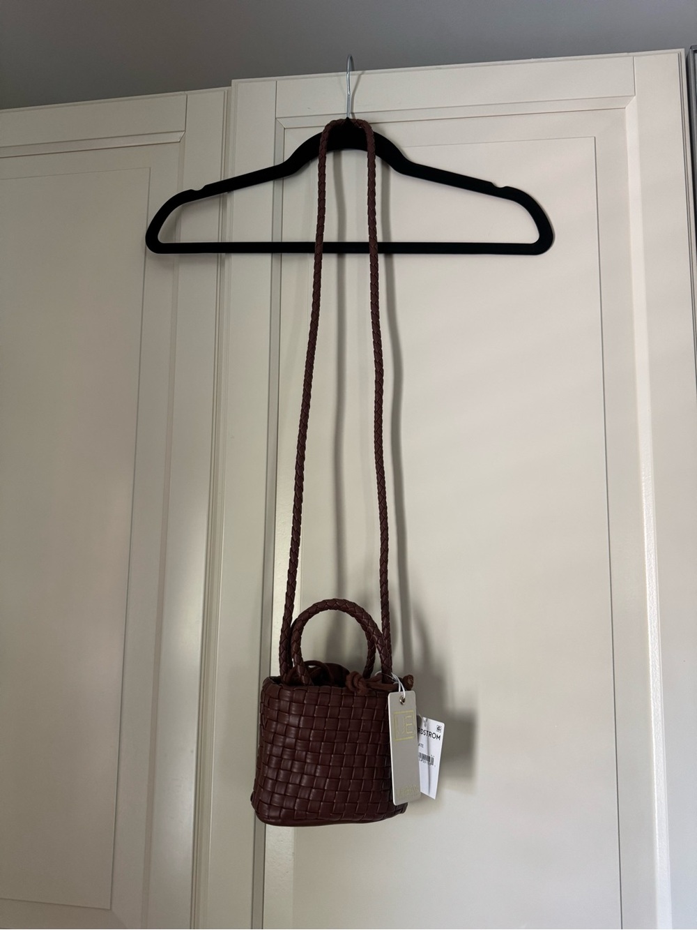 Urban Expressions Braided Mini Crossbody in Brown